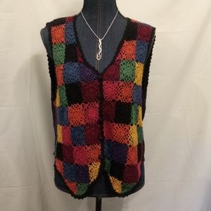 Knit & Crochet Granny Square Vest